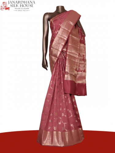 Exclusive Meenakari Pure Moonga Tussar Silk Saree